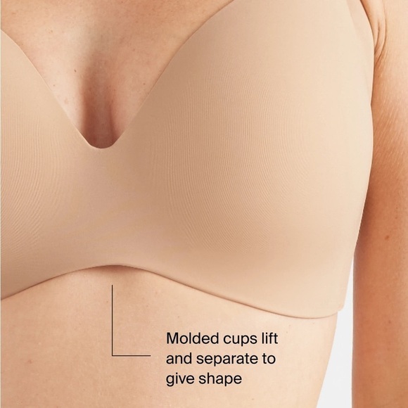 knix WingWoman Countour Wireless Warm Sand Supportive Bra 6+ (34DDD, 32F, 34F) - Picture 10 of 12